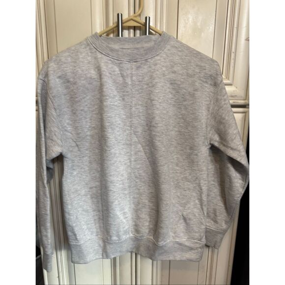 Zara Kids Crew Neck Long Sleeve Pullover Sweatshirt Heathered Gray Size 9-10 - Picture 3 of 10